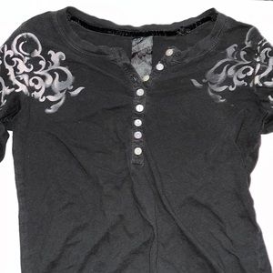 4 for 30Grunge black long sleeve with buttons